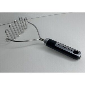 KitchenAid Stainless Steel Potato Masher Black Handle Heavy Duty Wire Masher